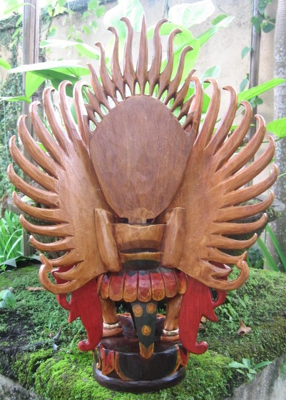 Hand carved multi color Garuda from Bali