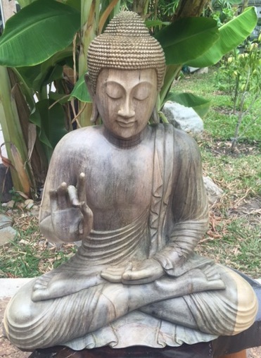 Hand Carved Buddha from Hibiscus wood
