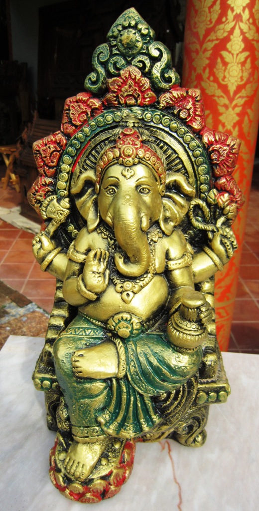 Sandstone Ganesh in multicolor