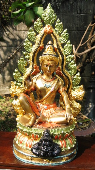 Jatukam Ramathep Colored Brass Statue