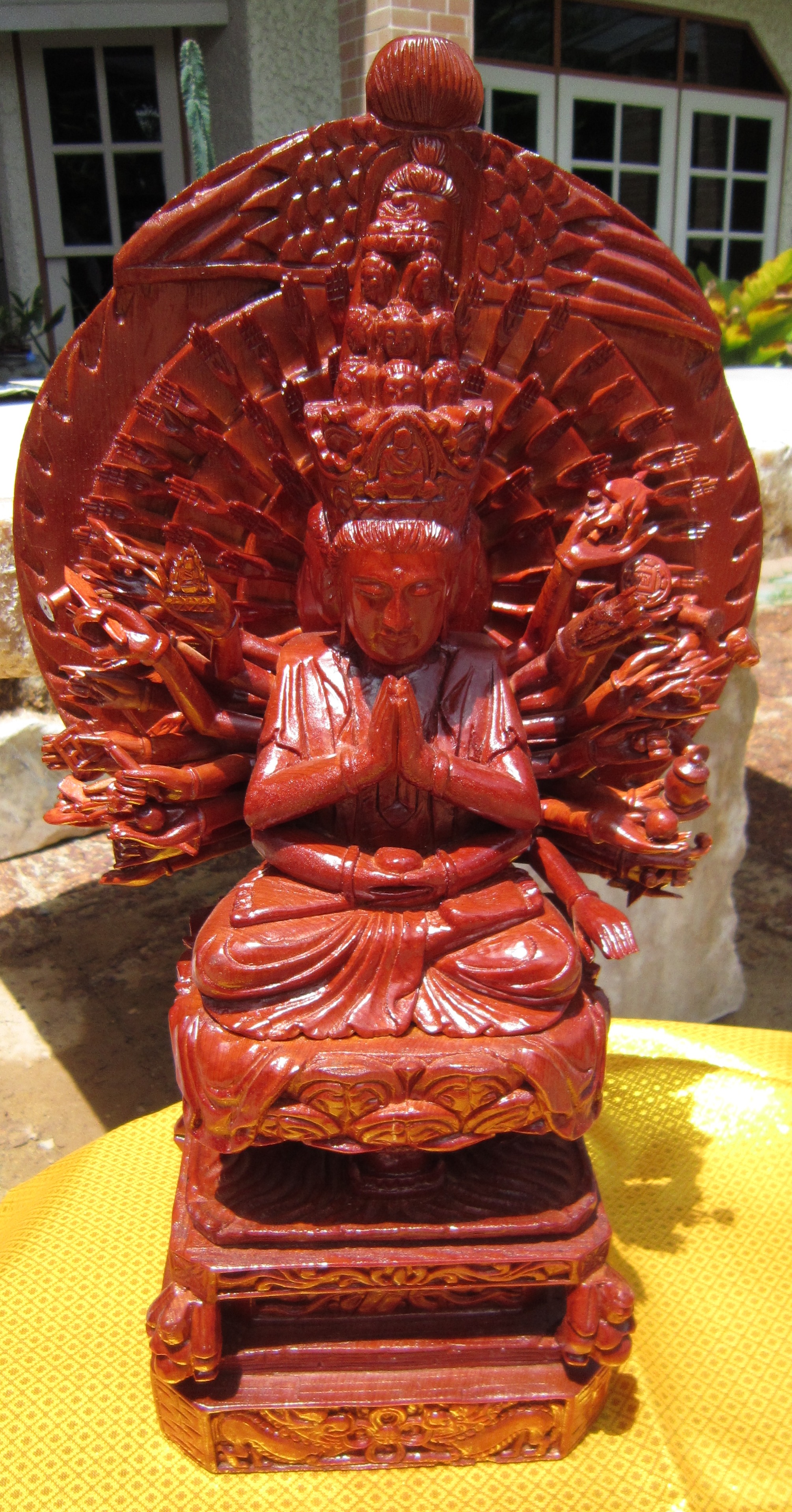 Hand Carved God of Compassion Thousand Arms Avalokiteshvara