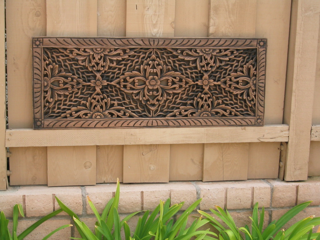 1' x 3' teak wood panel