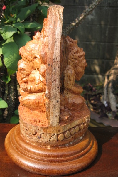 Hand Carved Ganesha & Hermit statue  from Meatless Coconut