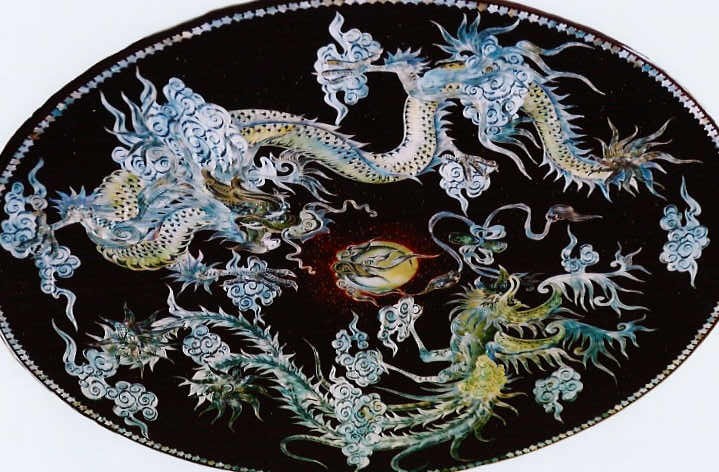 Dragon & Phoenix Round Dining Table