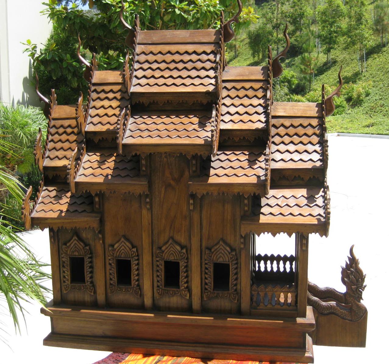 Teak Wood Extra  Large Thai Spirit House