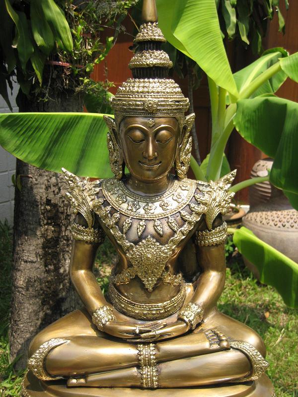 Emerald Buddha in Brass