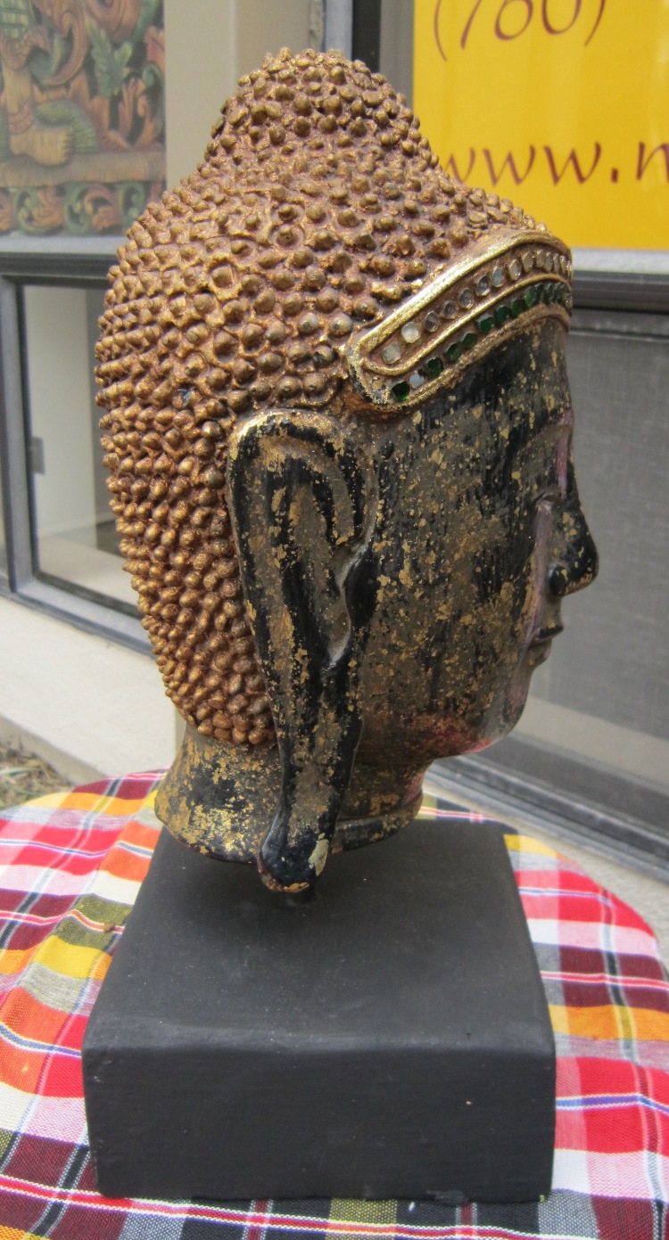 Buddha Head antique black  finish