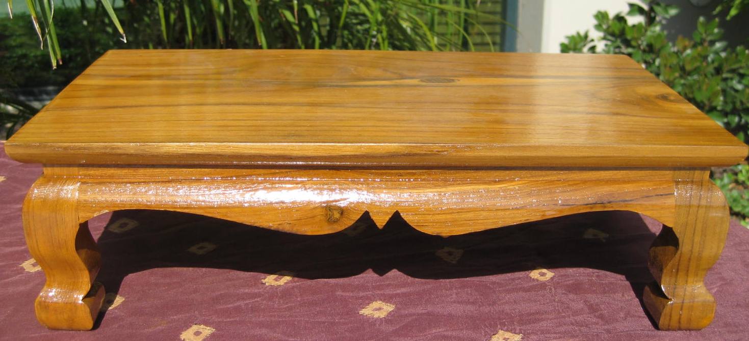 Small Stand Alone Altar Table in Natural Finish