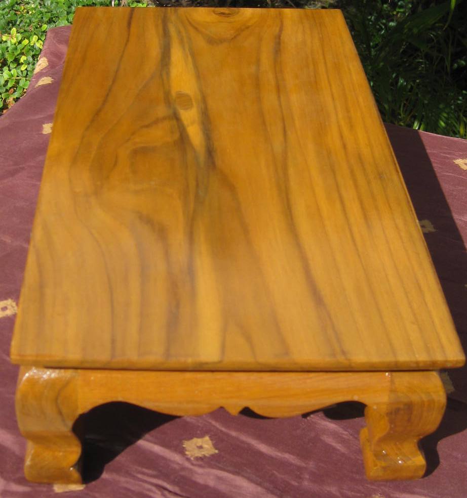 Small Stand Alone Altar Table in Natural Finish